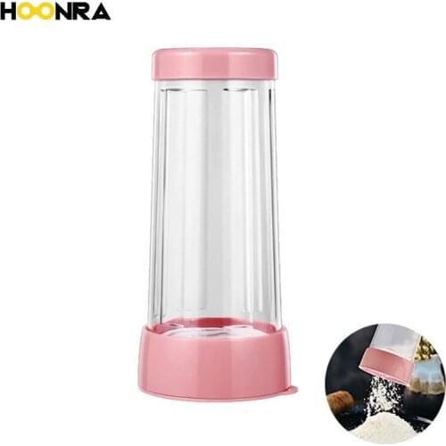 HOONRA 1Pcs Plastic Sieve Cup Powder Flour Sieve Rotate Convenient Durable Manual Flour Sieve Kitchen Baking Pastry Tools
