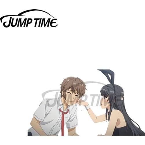 JumpTime 13 x 3.6cm MAI SAKURAJIMA Bunny Girl Senpai Car Stickers Windshield Windows Decal Bumper Personality Anime Decoration