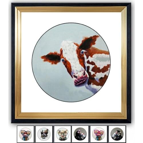 Oil Painting hand painted Cartoon on Canvas Abstract Animal Wall Art for Home Decoration Happy scalpers NEW 2020033003