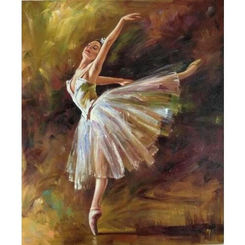 Hand painted oil paintings Edgar Degas Dancer ballerina Tilting modern artwork on canvas beautiful women pictures for wall decor