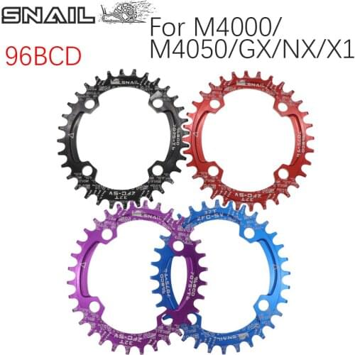 SNAIL Oval Chainring 96BCD for alivivo 32T 34T 36T 38T chainwheel MTB Mountain Bike 96BCD for M4050 M4000 NX GX X1