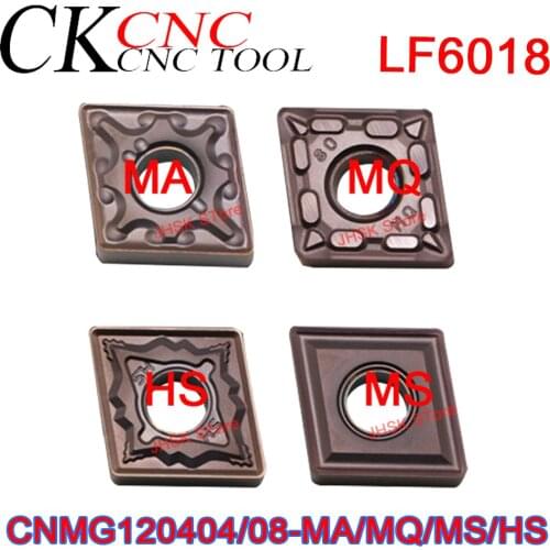 CNMG120404/CNMG120408-MA CNMG120404/08-MQ CNMG120404/08-MS CNMG120404/08-HS LF6018 CNC lathe blade CNMG Carbide cutting insert