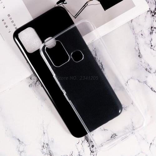 Soft Black TPU Case For Infinix Hot 10 Lite Case Silicon X657 Back Cover on Infinix Hot 10Lite X657 Transparent Phone Case Coque