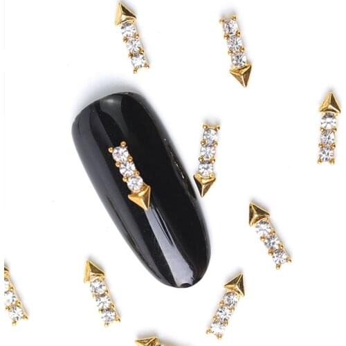 Newest 10 pieces diy 3D Moon gemstone rhinestones for Nail Art decorations Design charms alloy manicure jewelry accessories