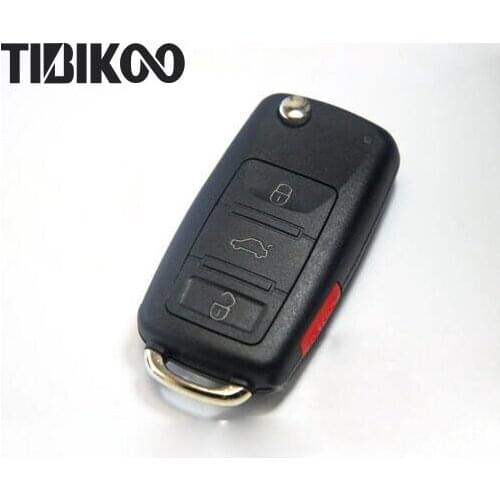 2015 New Flip Folding Remote Key Shell Case 4 Buttons For VW Touareg 3+1 Panic Buttons