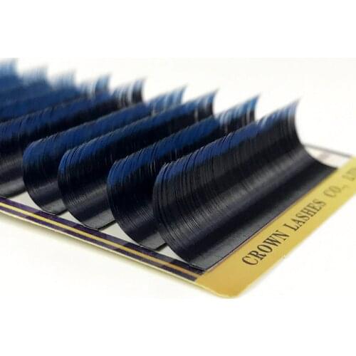 CrownLASH Ombre Blue C D 0.10 0.07 7-15mm Dual Color Lash Free Shipping