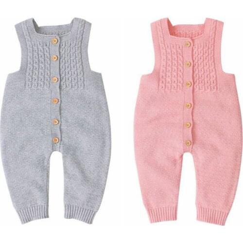 Autumn Infant Baby Boy Girl Romper Cotton Sleeveless Knitted Jumpsuit Winter Baby Girl Boy Clothes Newborn Toddler Outfits