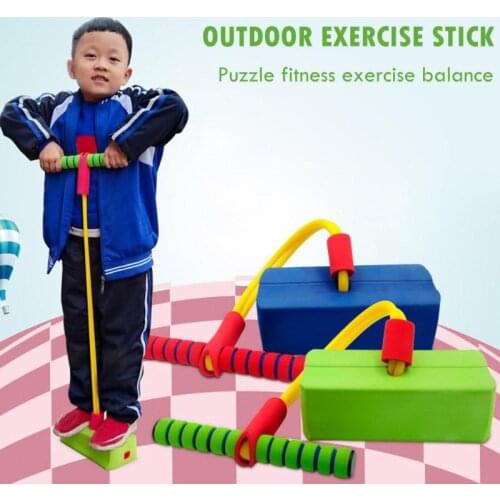 Outdoor Body-Building Jump Pole Gym Sports Environmental Friendly Rubber Foaming Kids Pogo Stick Hand-eye Coordination Training