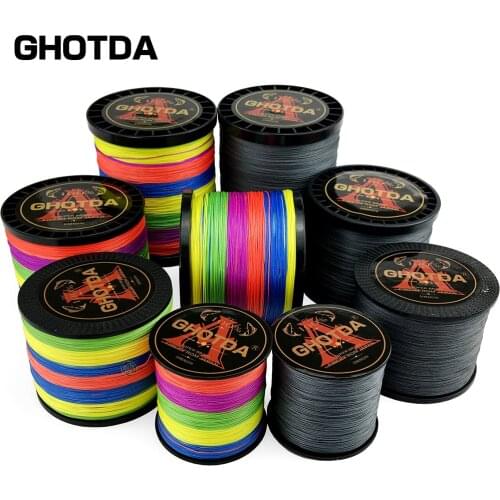 GHOTDA Braided Fishing Line 12/9/8 Strands 500M 300M Threads PE Multifilament Durable Carp Cord Pesca