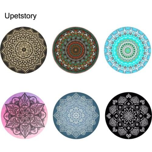Upetstory Dining Table Placemat Coaster Creative Kitchen Accessories Mat Cup Bar Mug Floral Mandala Print Drink Pads