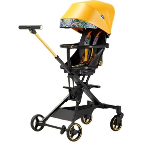 Magic Luxury Baby Stroller Two-way High Landscape Trolley Can Sit and Lie Fold Pram Ride On Walker Light Weight Stroller