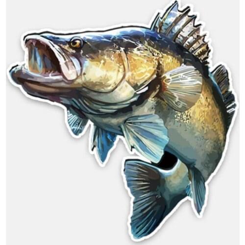 Fishing Bass Sticker Custom Personality Animal Fish PVC Car Styling Car Sticker Decal Lure Fishing Tackle Accessories Stickers