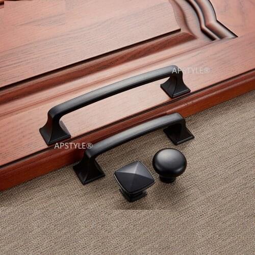 Drawer Cupboard Handle Closet Dresser Hardware Red Bronze Kitchen Cabinet Pull American Style Zinc Alloy Case Knob