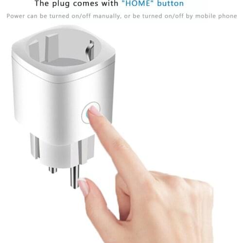 16A WiFi Smart Wireless Plug with power meter EU Adaptor Remote Voice Control Outlet Timer Socket for Alexa Google Home