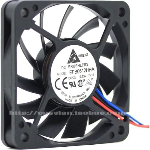 Brand new DELTA EFB0612HHA 6010 6CM 12V0.25A high air volume Ultra thin cooling fan