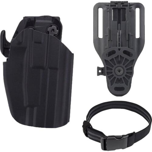 Tactical Left Right Handed Gun Holster Set Accessories 3Levels Adjustable Adapter Base Anti-skid Belt Fit Glock SIG H&K S&W M&P