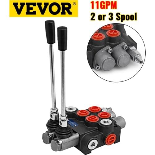 VEVOR 2 / 3 Spool 11GPM 3600PSI Directional Hydraulic Control Valve Double Acting Suitable Use for Pump Hydraulic Cylinder Motor