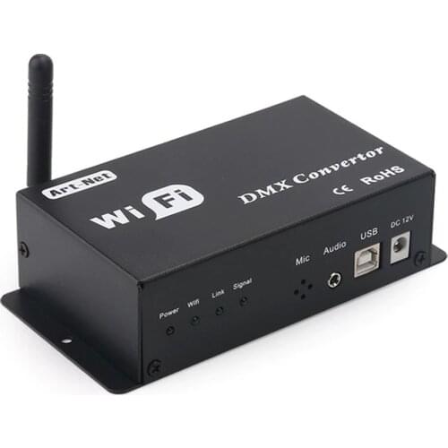 WF310 Wifi-dmx512 Converter Mobile Phone APP Controller Colorful Full-color Lights with Light Bar Lighting