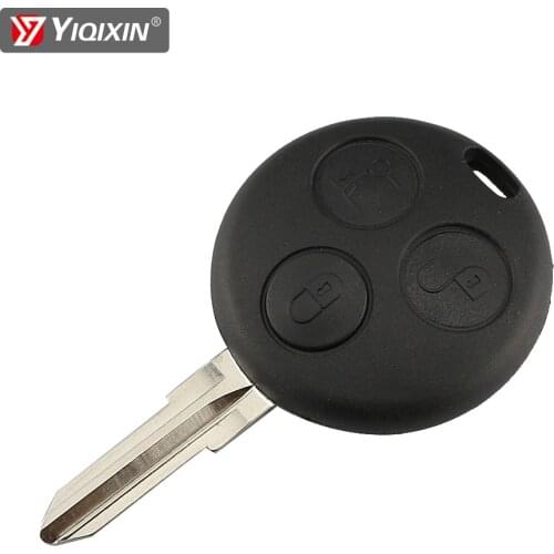 YIQIXIN 3 Button Remote Car Key Shell Cover Case For Benz Mercedes Smart Fortwo 450 Forfour 451 Roadster City Coupe Cabrio Blade