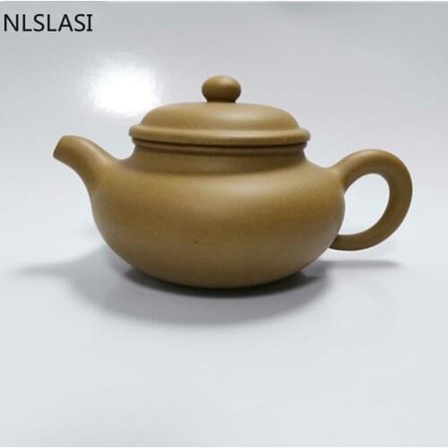 Yixing teapot zisha tea pot Raw ore mud handmade kettle purple clay drinkware Chinese authentic customized Tea set 210ml