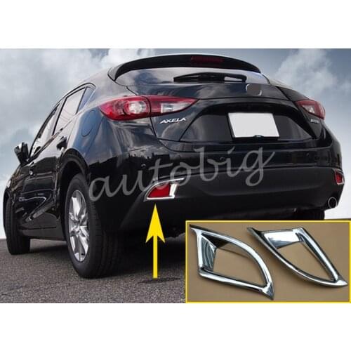 Rear Back Fog Light Foglight Lamp Reflector Cover Trim FOR 2014 2015 2016 Mazda 3 Hatchback Mazda3 BM Accessories