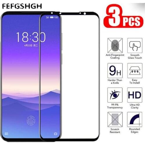 Meizu 16Xs Glass Tempered Glass for Meizu 16s Glass Film 9H Full Glue Full Cover Screen Protector for Meizu Note 9