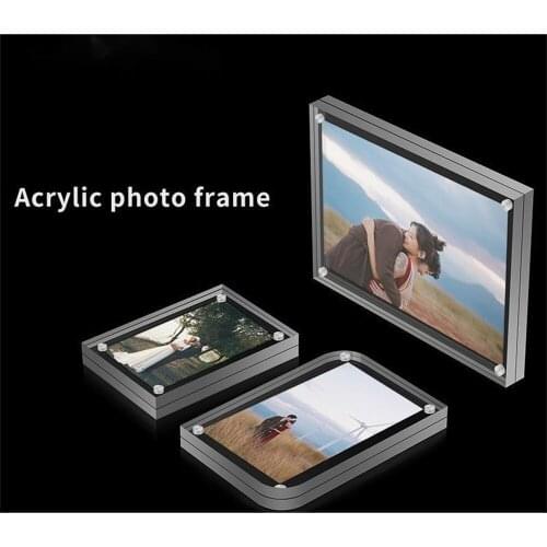 1pcs Transparent Crystal Photo Frames for Pictures Acrylic Photo Frame Creative Mini Home Decoration Birthday Gift Premium