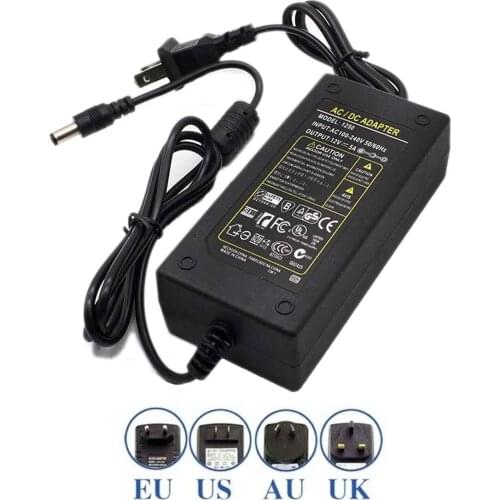100-240V AC To DC 12V/5A Power Adapter Supply Charger Adapter 5.5mm X 2.5mm Plug US EU AU UK Plug