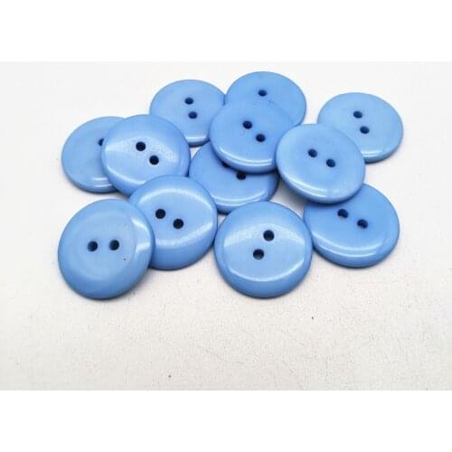 100pcs Skyblue 23mm Resin Round 2 Holes Buttons Sewing Accessoires Scrapbooking Baby Button Embellishments