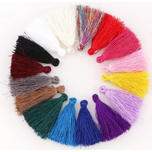30Pcs 43mm Color Mini Tassel Fringe Pendant DIY Material Party Cords Tassel Trim Garments Curtains Jewelry Decor Tassels Lace