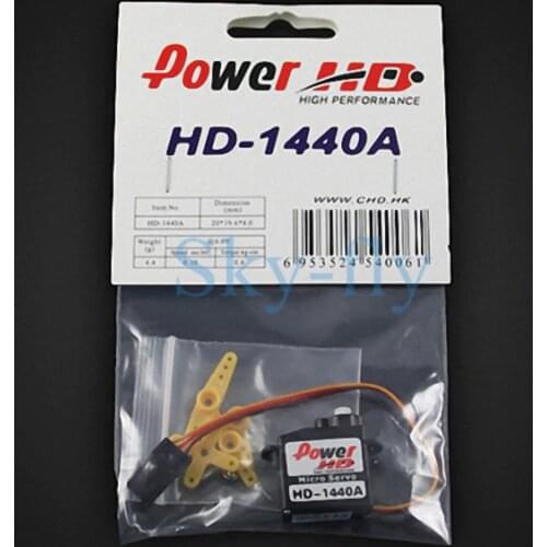4set/lot Power HD 0.8kg/4.3g Micro Analog Plastic Gear Servo HD-1440A Compatible With FUTABA/JR Sky-fly