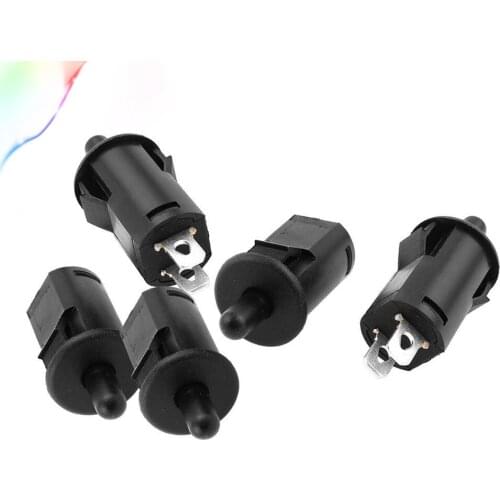 5 Pcs Refrigerator SPST NO Momentary Door Light Switch AC 250V 2.5A Black