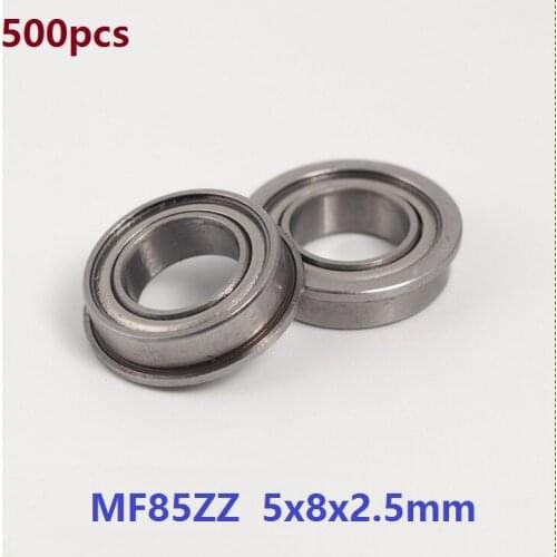 500pcs/lot MF85 MF85ZZ F675ZZ F675-ZZ ZZ flange bearing flanged Miniature Deep Groove Ball Bearing 5*8*2.5mm 5x8x2.5mm