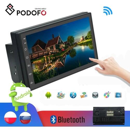 Podofo 2din Car Radio Android multimedia player Autoradio 7'' Touch screen GPS WIFI Bluetooth FM Universal GPS Map player stereo