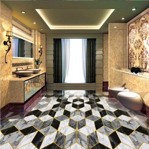 Beibehang Customize any size mural hotel lobby art tiles parquet stone bathroom 3d floor papel de parede 3d wall paper