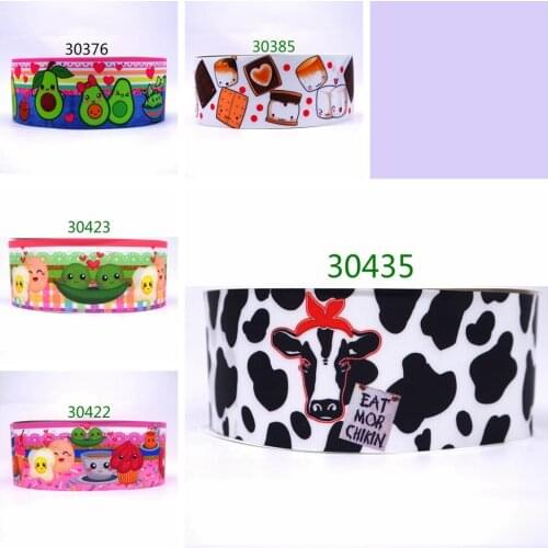 Free shipping 50 yard flower printed grosgrain ribbon 30435