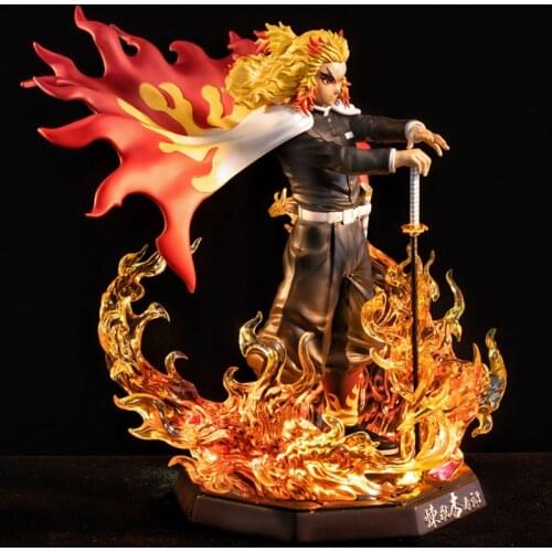 20cm Action Figure Toys GK Anime Kimetsu No Yaiba Figurine Model Toys 20cm In-Stock Demon Slayer Anime Figure Rengoku Kyoujurou