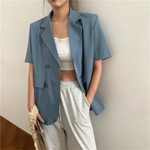 FOTIWIUS Women's Double-breasted Blazers