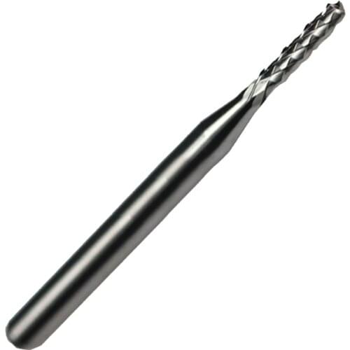 HUHAO 3.175mm SHK Carbide PCB Engraving Tools Carbide End Milling Cutter CNC Cutting Drill Hole Endmill