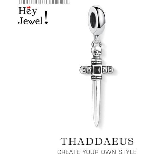 Sword Charms Pendant Europe Jewelry Accessories 925 Sterling Silver Fashion Jewelry Brave Rebels Gift For Women Men