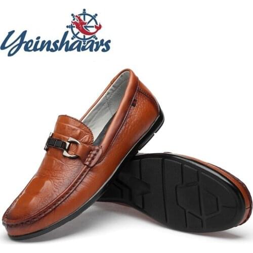 Men Shoes Loafers Real Leather Male Slip on Shoes Classic High Quality Luxury Shoes Light Business Driving Shoes Lofer Shoes Man