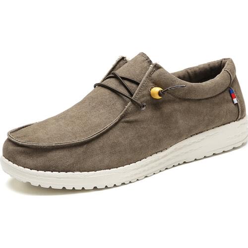 2021 Summer New Men Canvas Boat Shoes Outdoor Lightweight Convertible Slip On Loafer Fashion Casual Non-Slip Deck Shoes Big Size