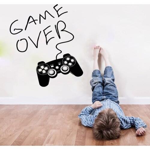 Game controller Wall Sticker Vinyl choose your weapon video game Gamer Wall Decals for boys bedroom Playroom Decoration X516