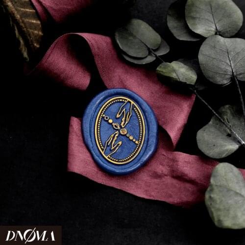 Oval Hand Galaxy Universe Wax Stamp Stamping Wax Seal Stamp Wax Seal Stamp Kit Wedding Invitation Seals