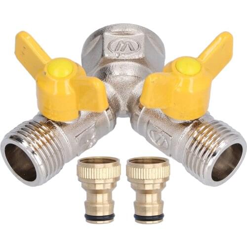 Garden Hose Splitter Garden Hose Valve Garden Hose Connector Multipurpose Hose Nipple Good Sealing No Leakage for Garden for