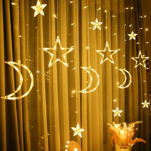 Christmas Lights Outdoor New Year Decoration Festoon Light Bedroom LED Fairy Lights Garland on the Window Lamp String EU Plug