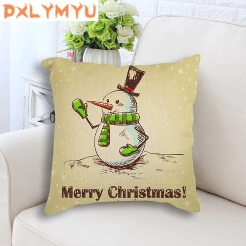 Christmas Cushion Nordic Sofa Santa Claus Tree Pillowcase Decorative Cushion Xmas Throw Pillow Sofa Party Decor