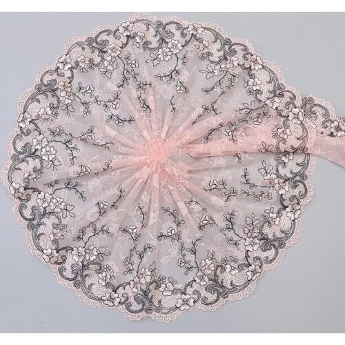 Pink Embroidered Mesh Underwear LaceHome Furnishing 18cm Skirt Lace