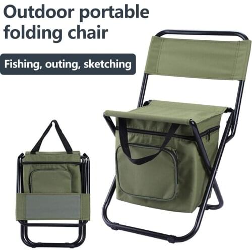 Stool Lightweight Backpack Chair Picnic Fishing Hiking Outdoor Foldable Portable Folding Bottle Holder Waterproof Oxford Stool