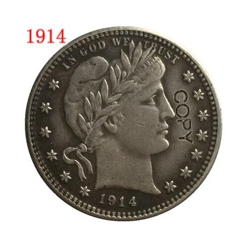 USA 1914 P,D,S BARBER OR LIBERTY HEAD QUARTER DOLLARS COPY COINS